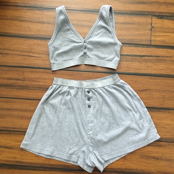 Victoria's Secret Other - Victoria’s secret pink gray pajama set medium